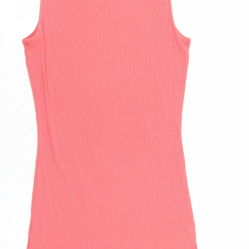 Dorothy Perkins Womens Pink Viscose Basic Tank Size 14 Scoop Neck