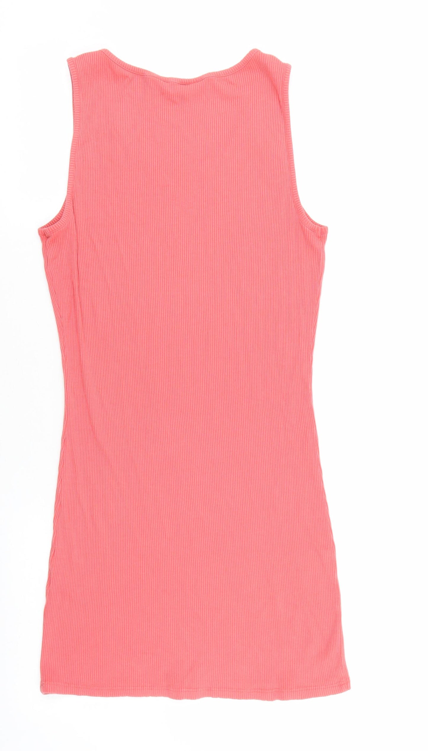 Dorothy Perkins Womens Pink Viscose Basic Tank Size 14 Scoop Neck