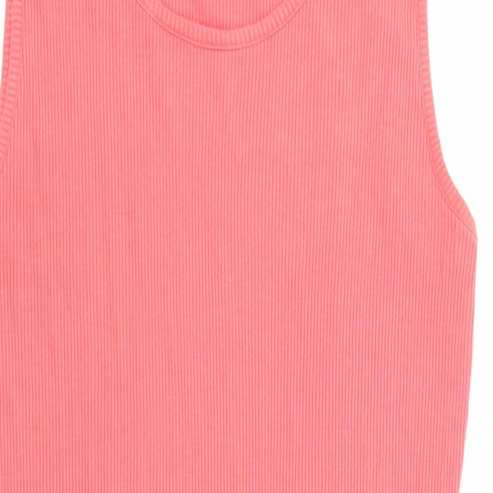 Dorothy Perkins Womens Pink Viscose Basic Tank Size 14 Scoop Neck