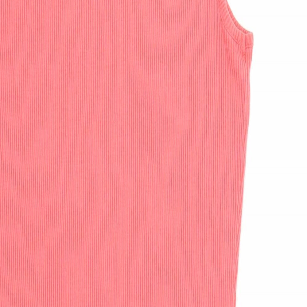 Dorothy Perkins Womens Pink Viscose Basic Tank Size 14 Scoop Neck