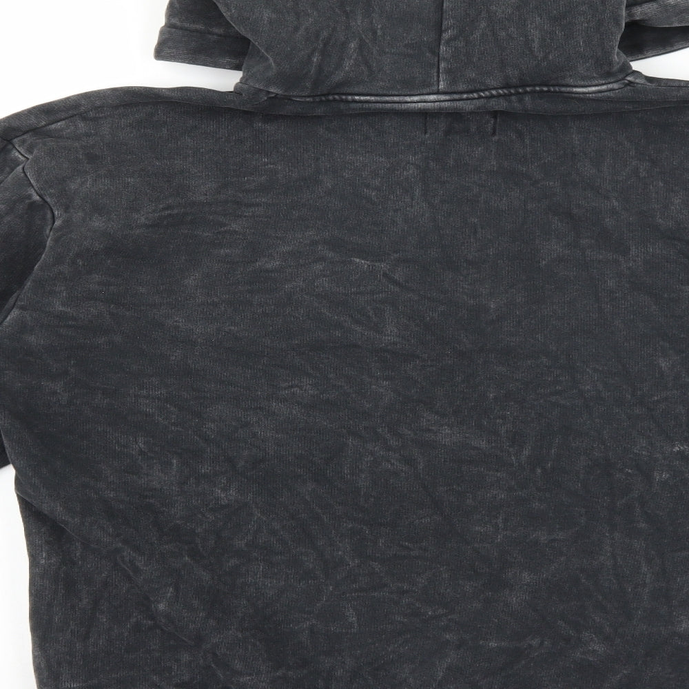 Boohoo Mens Grey Cotton Pullover Hoodie Size S - International Burna Boy