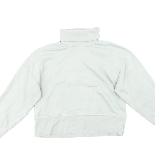 Zara Womens Green Cotton Pullover Sweatshirt Size S Pullover