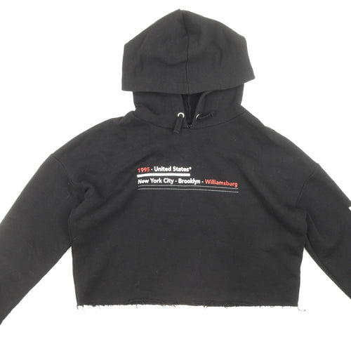 915 Generation Girls Black Polyester Pullover Hoodie Size 14-15 Years Pullover