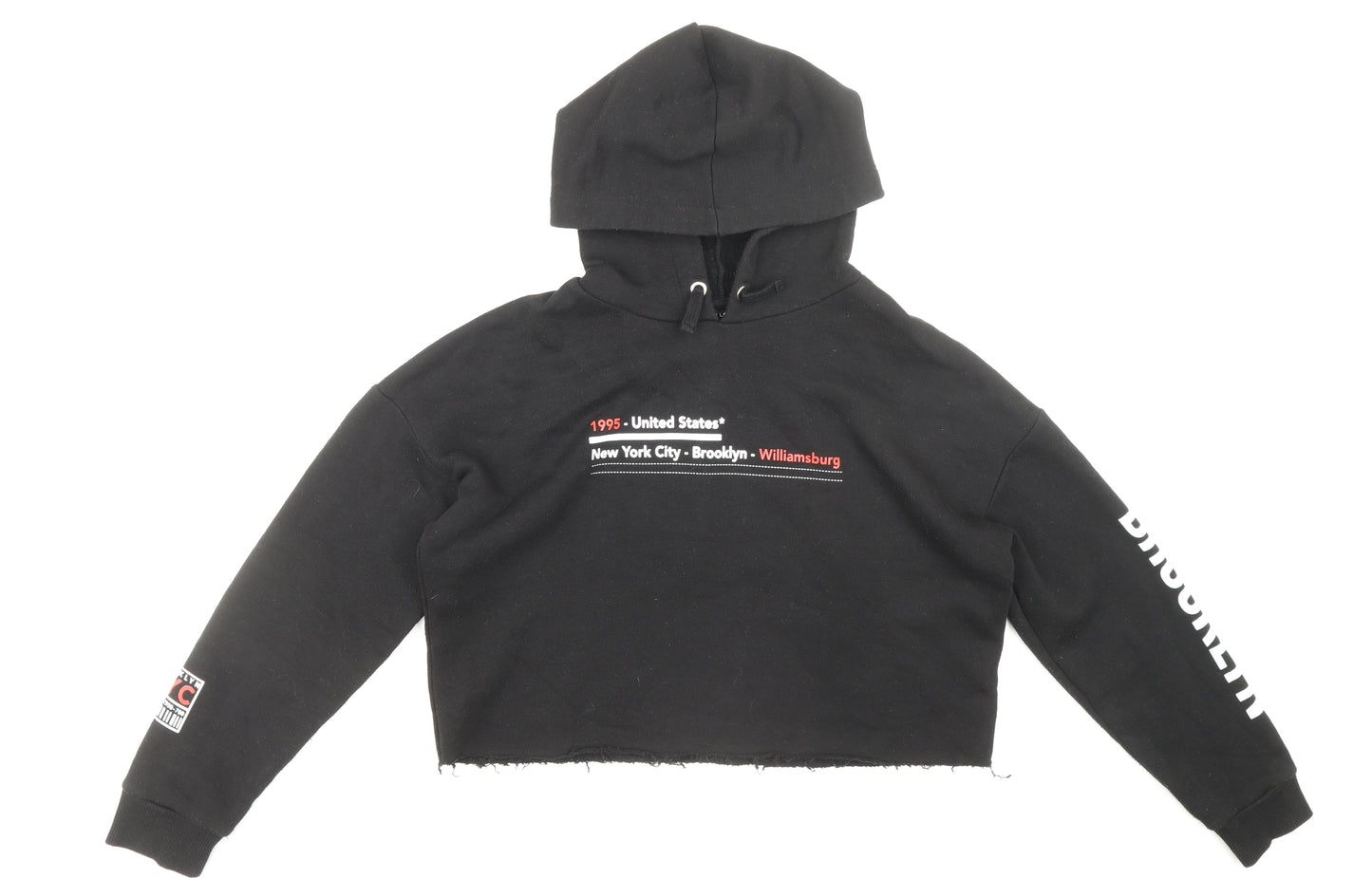 915 Generation Girls Black Polyester Pullover Hoodie Size 14-15 Years Pullover