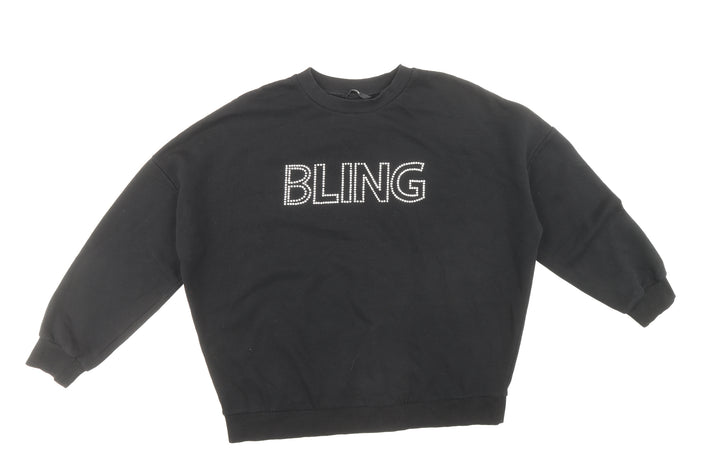George Womens Black Cotton Pullover Sweatshirt Size L Pullover - Bling