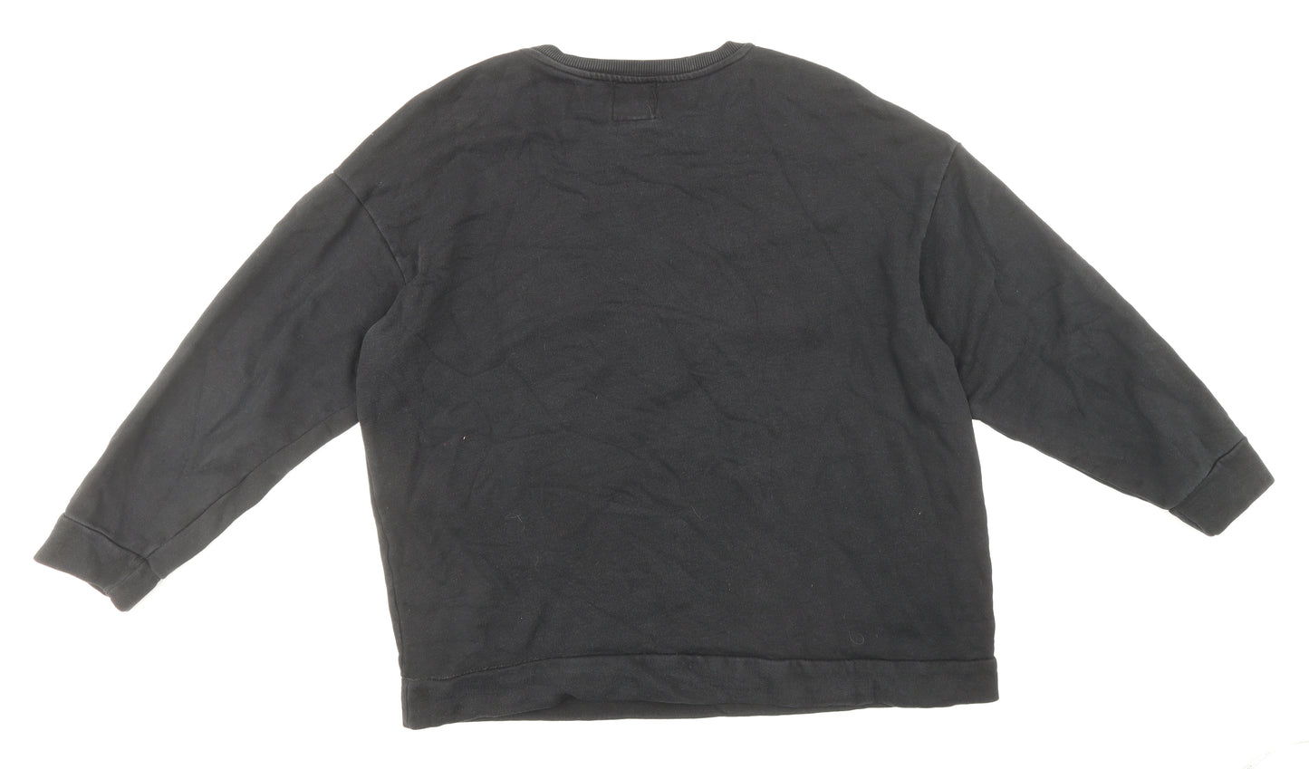 Zara Womens Black Polyester Pullover Sweatshirt Size L Pullover - The Devil Wears Prada