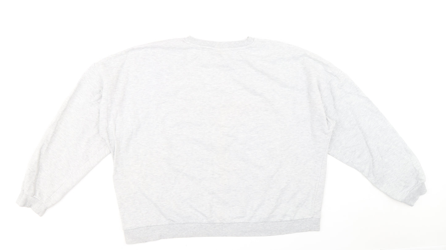 Difuzed Womens Grey Cotton Pullover Sweatshirt Size 22 Pullover