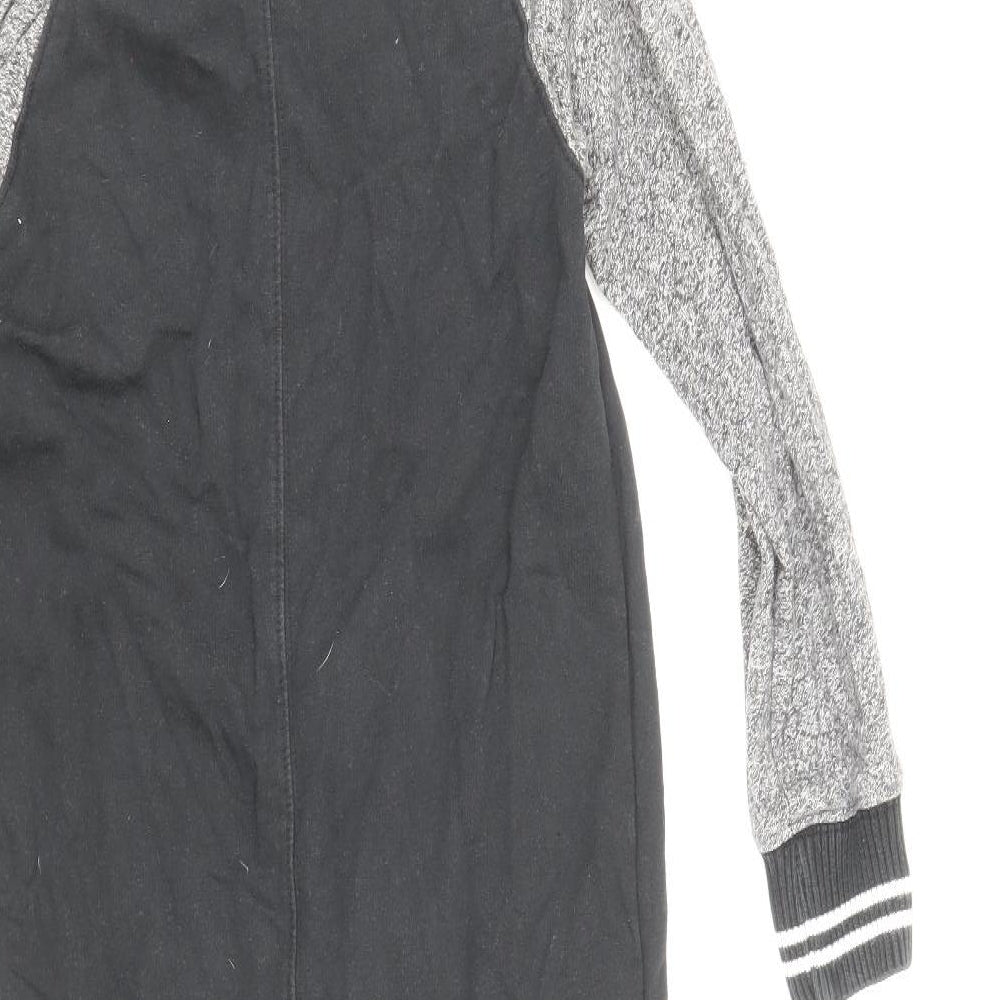 Geroge Boys Black Colourblock Cotton Bodysuit Size 7-8 Years Zip