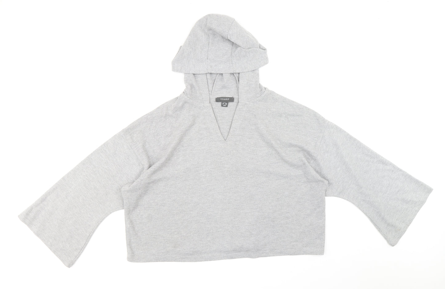 Primark Womens Grey Polyester Pullover Hoodie Size S Pullover