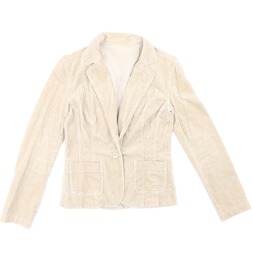 Dorothy Perkins Womens Beige Jacket Blazer Size 8 Button