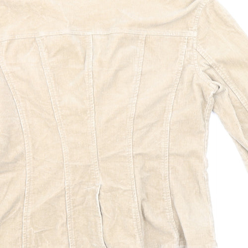Dorothy Perkins Womens Beige Jacket Blazer Size 8 Button
