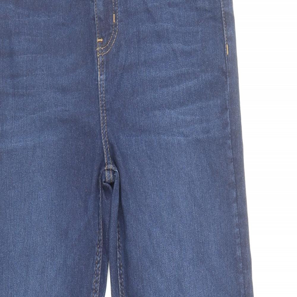 The Sienna Womens Blue Cotton Straight Jeans Size 12 L31 in Regular Zip