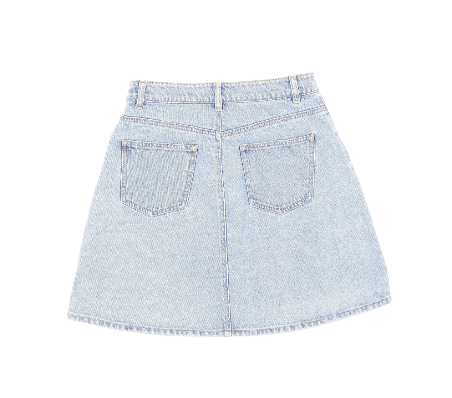 Noisy may Womens Blue Cotton A-Line Skirt Size S Button