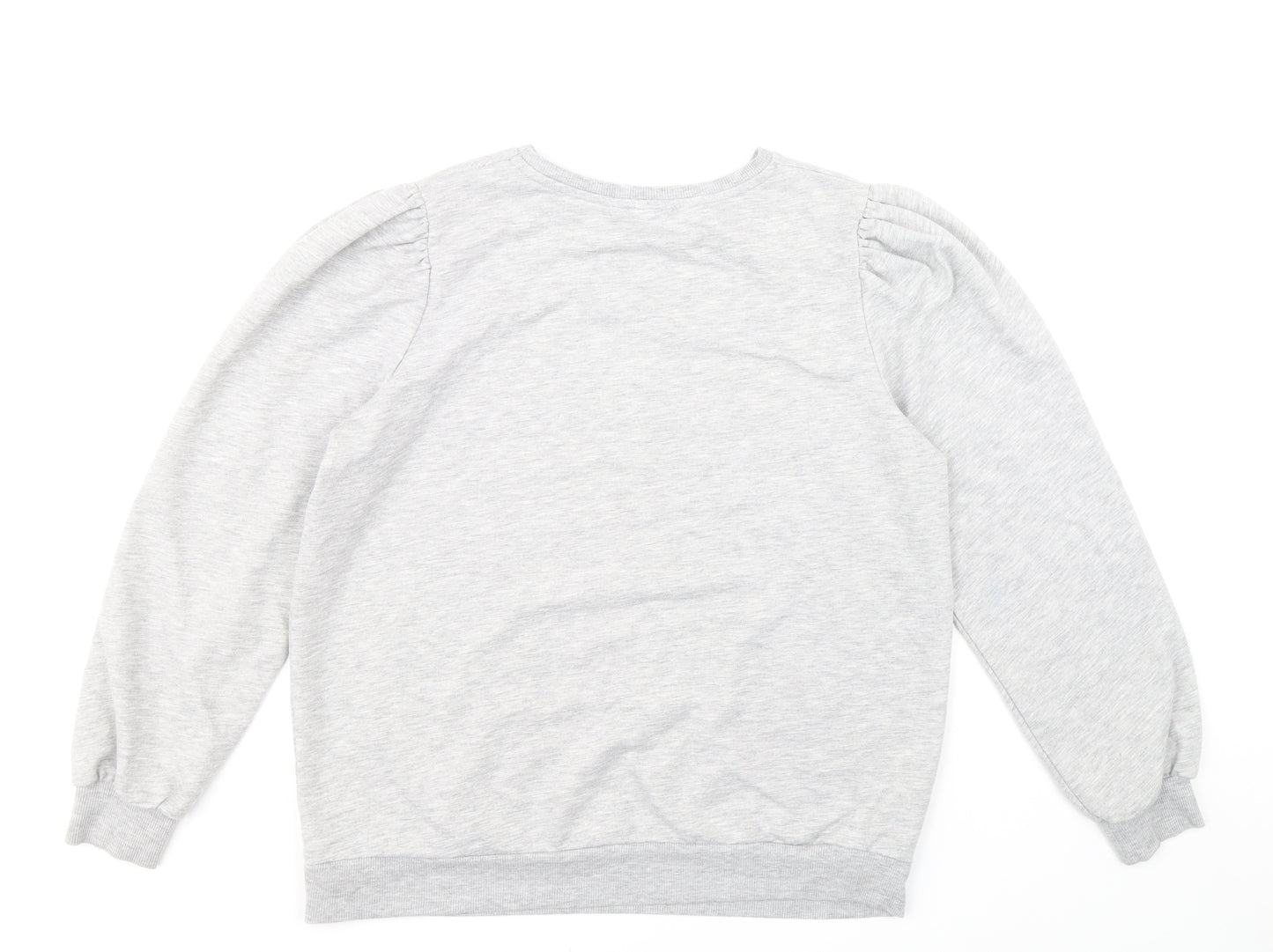 Papaya Womens Grey Polyester Pullover Sweatshirt Size 14 Pullover