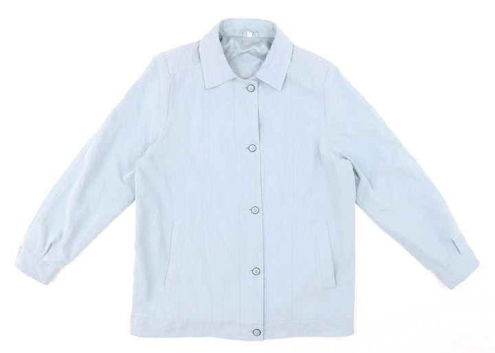 Unique Creation Womens Blue Jacket Size 12 Button