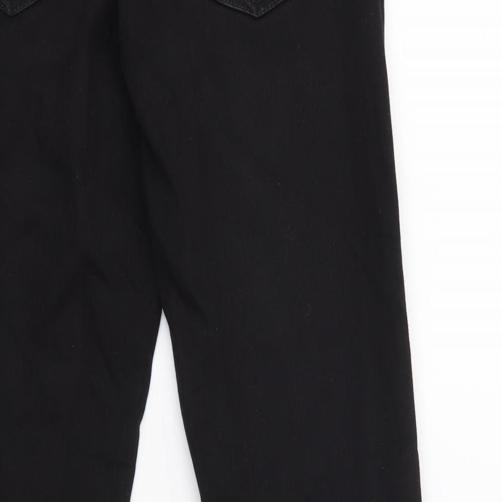 NEXT Boys Black Cotton Straight Jeans Size 12 Years L27 in Regular Button