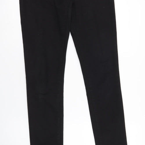 Denim & Co. Womens Black Cotton Skinny Jeans Size 10 L33 in Regular Button