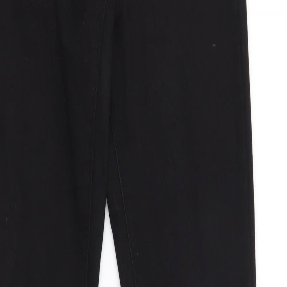 Denim & Co. Womens Black Cotton Skinny Jeans Size 10 L33 in Regular Button