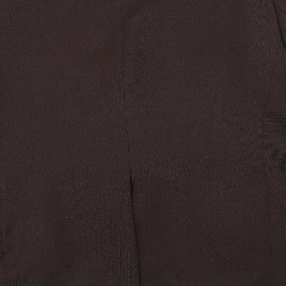 Preworn Mens Brown Polyester Jacket Suit Jacket Size 48