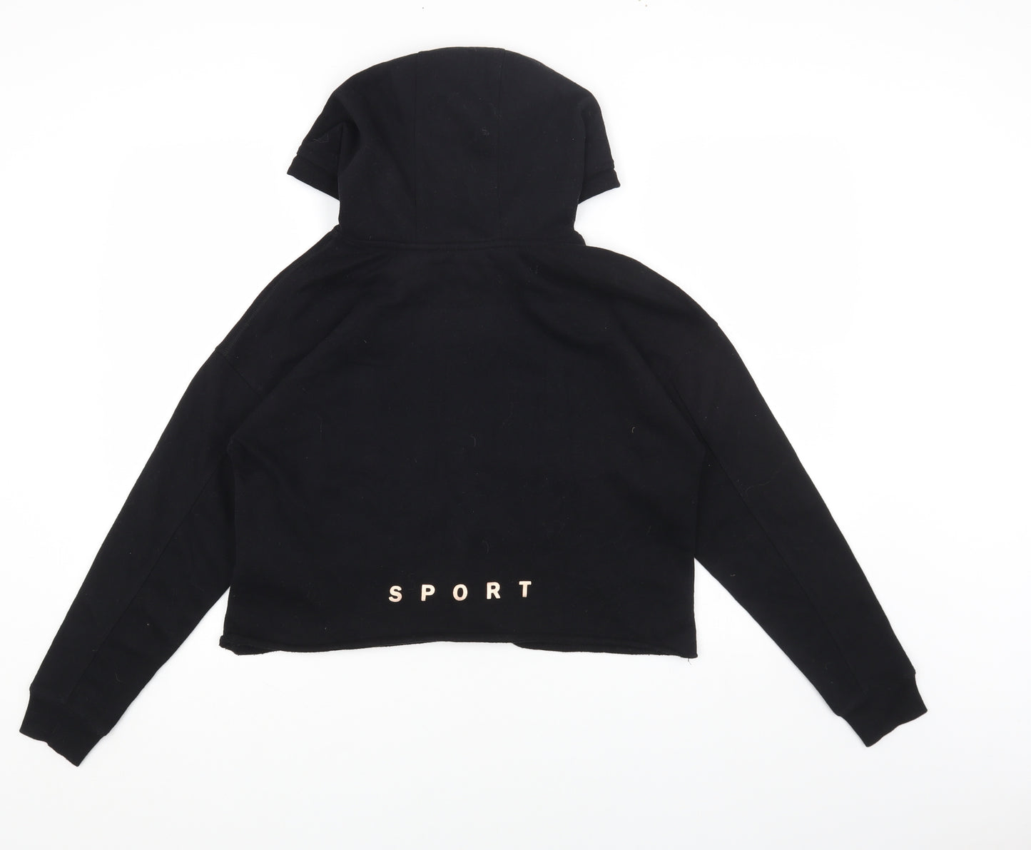 DKNY Womens Black Cotton Pullover Hoodie Size XS Pullover