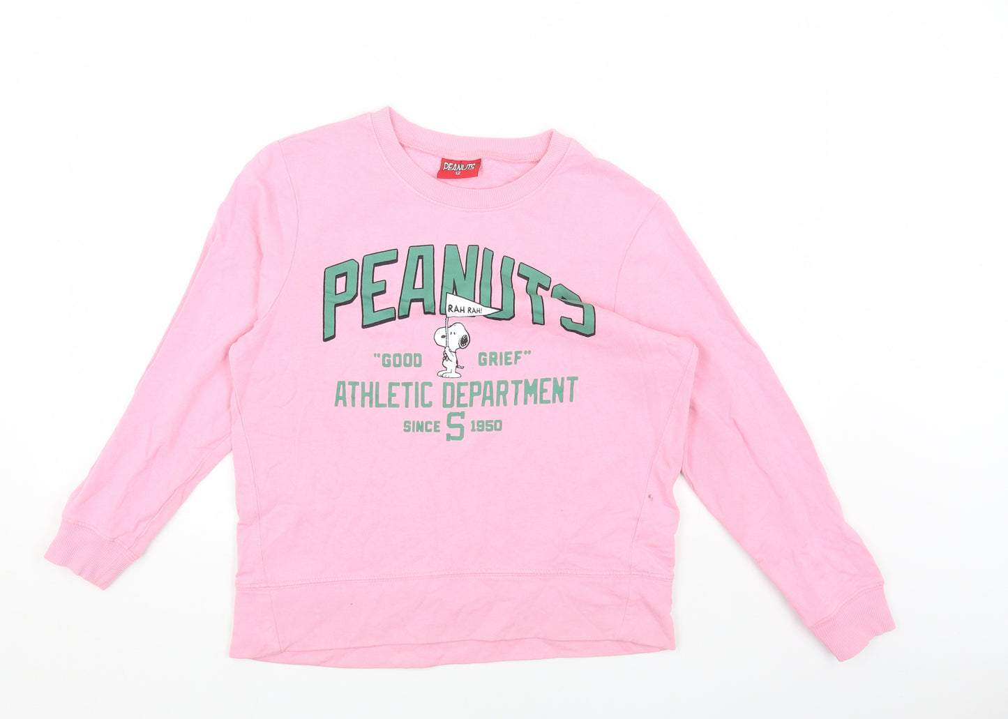 TU Womens Pink Cotton Pullover Sweatshirt Size 12 Pullover - Snoopy