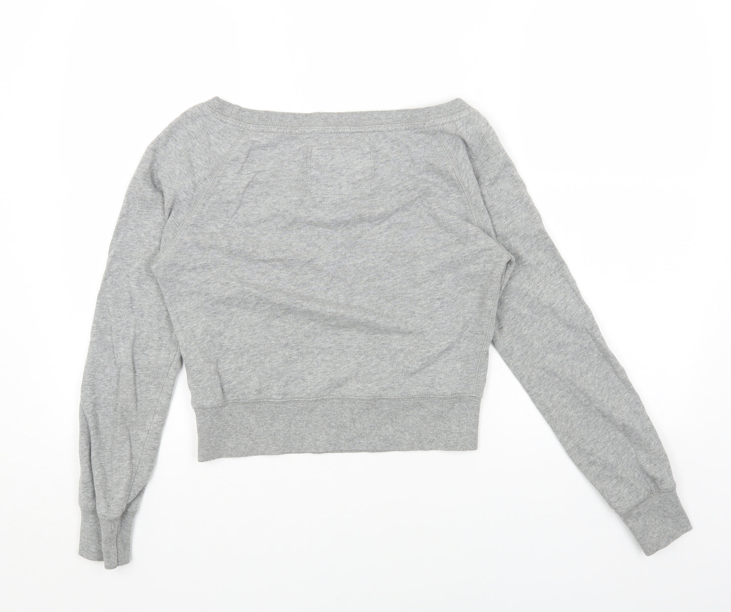 New Look Womens Grey Cotton Pullover Sweatshirt Size 8 Pullover