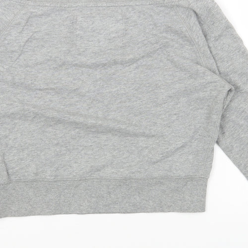 New Look Womens Grey Cotton Pullover Sweatshirt Size 8 Pullover