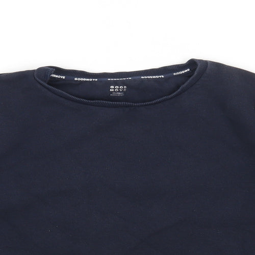 Marks and Spencer Boys Blue Cotton Pullover Sweatshirt Size 11-12 Years Pullover