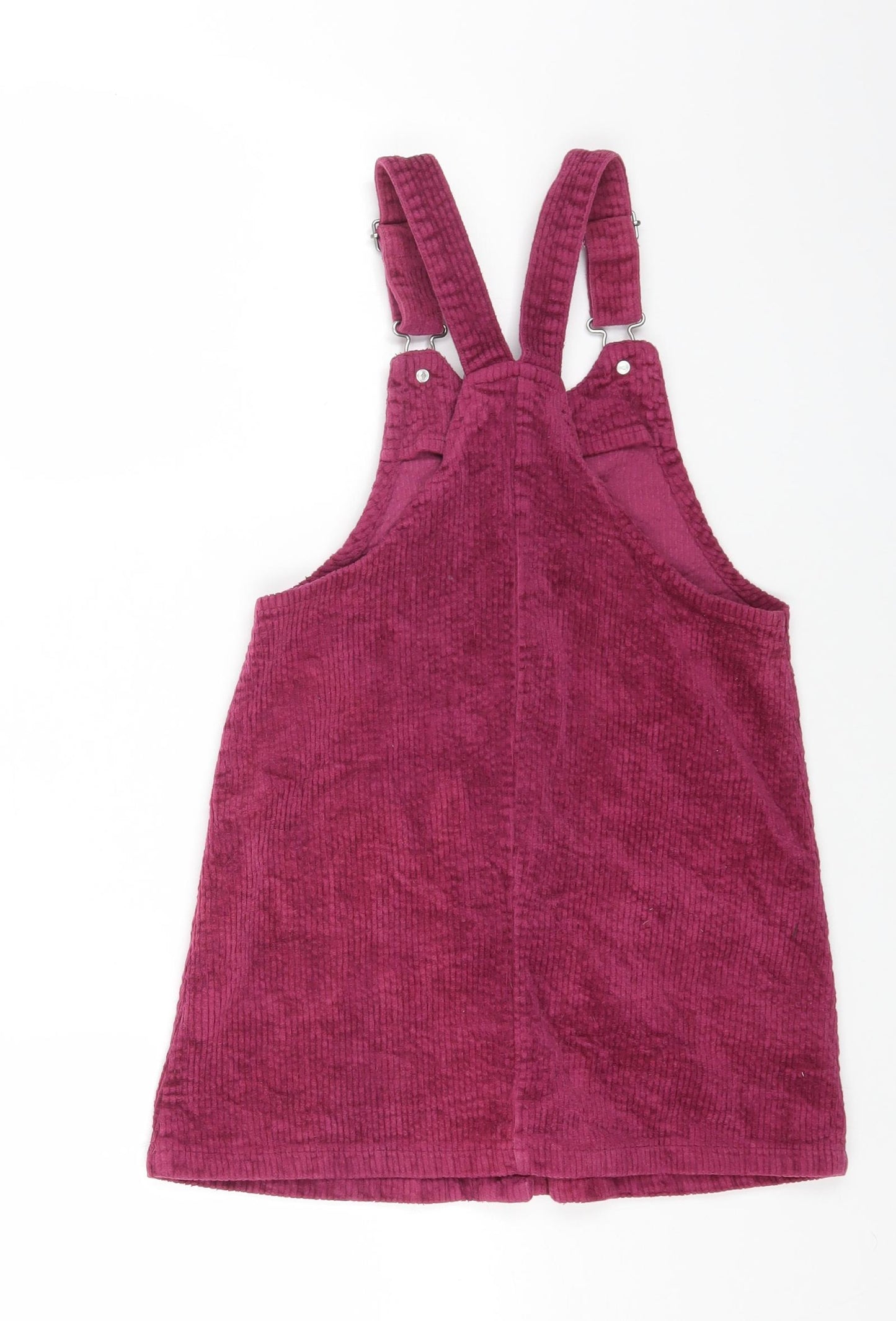NEXT Girls Pink Cotton A-Line Size 8 Years Round Neck Hook & Eye