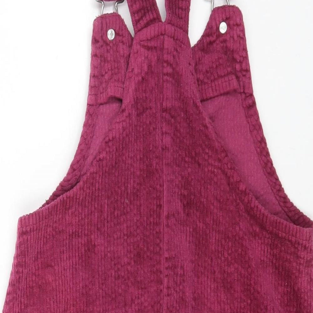 NEXT Girls Pink Cotton A-Line Size 8 Years Round Neck Hook & Eye