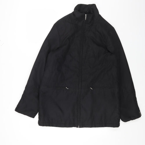 House of Fraser Womens Black Jacket Coat Size 12 Zip