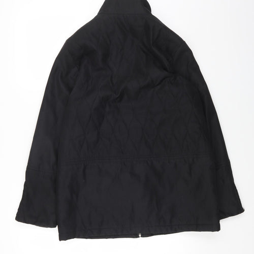 House of Fraser Womens Black Jacket Coat Size 12 Zip