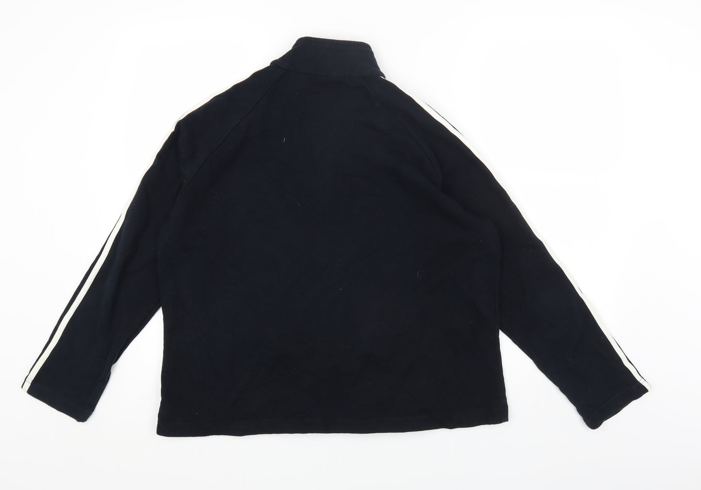 Marks and Spencer Womens Black Cotton Full Zip Sweatshirt Size 22 Zip