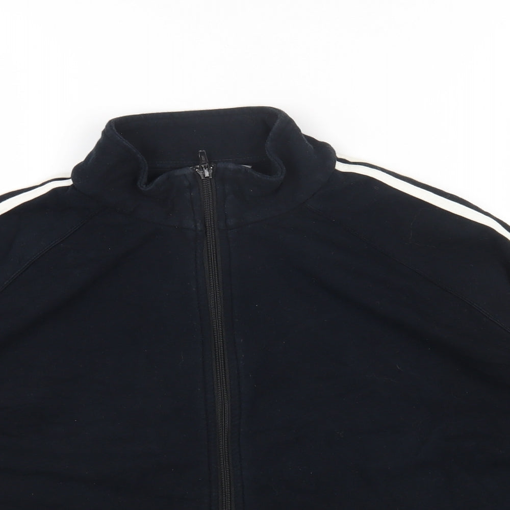 Marks and Spencer Womens Black Cotton Full Zip Sweatshirt Size 22 Zip