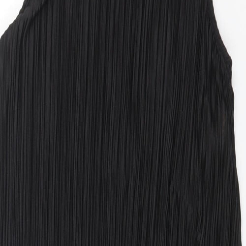 H&M Womens Black Polyester Shift Size S Round Neck Pullover