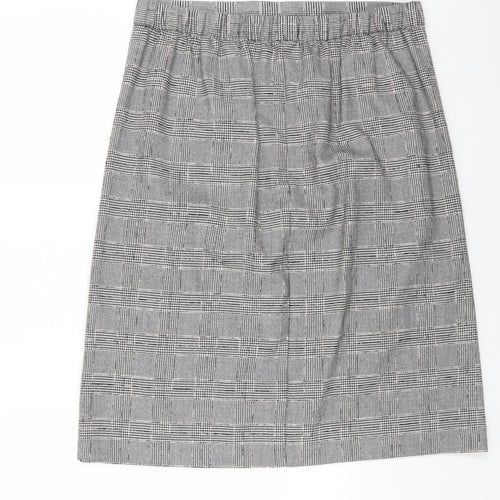Classics Womens Multicoloured Plaid Polyester A-Line Skirt Size 34 in