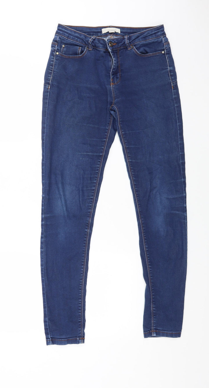 Springfield Womens Blue Cotton Skinny Jeans Size 24 in L28 in Regular Button