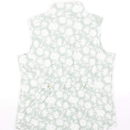Bonmarché Womens Multicoloured Floral Gilet Waistcoat Size 16 Zip