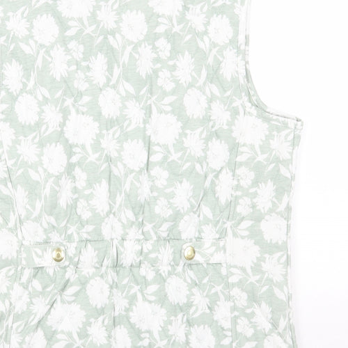 Bonmarché Womens Multicoloured Floral Gilet Waistcoat Size 16 Zip