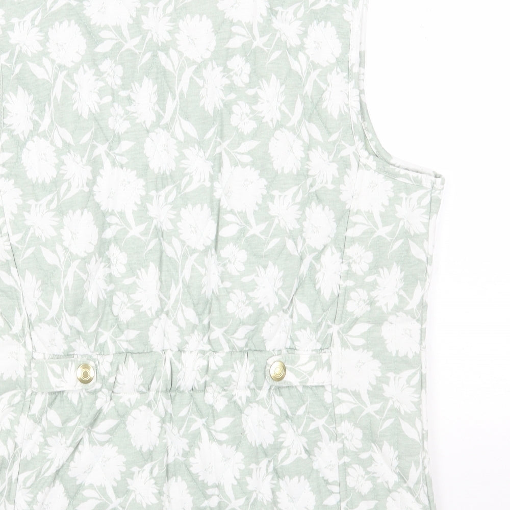 Bonmarché Womens Multicoloured Floral Gilet Waistcoat Size 16 Zip