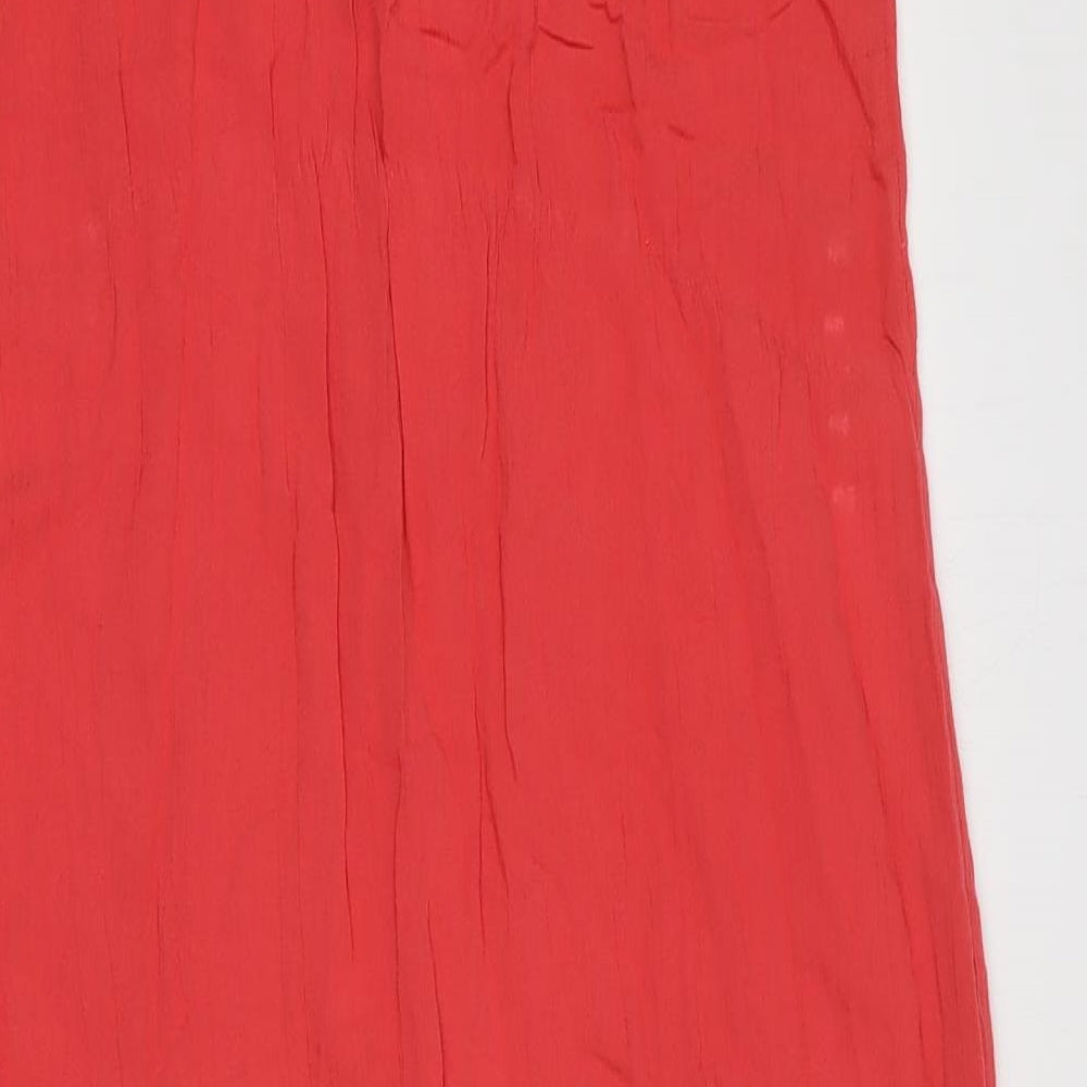 Marks and Spencer Womens Red Polyester Slip Dress Size M V-Neck Pullover