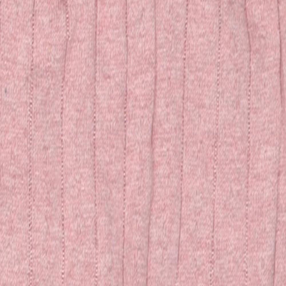 TU Girls Pink Cotton Unitard One-Piece Size 9-12 Months Snap