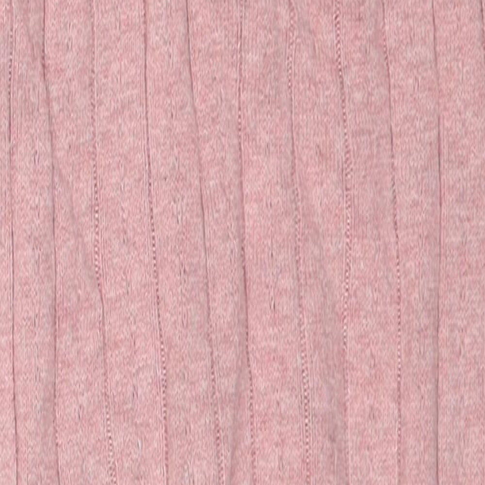 TU Girls Pink Cotton Unitard One-Piece Size 9-12 Months Snap