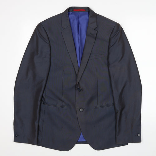 Ventuno 21 Mens Black Polyester Jacket Blazer Size 38