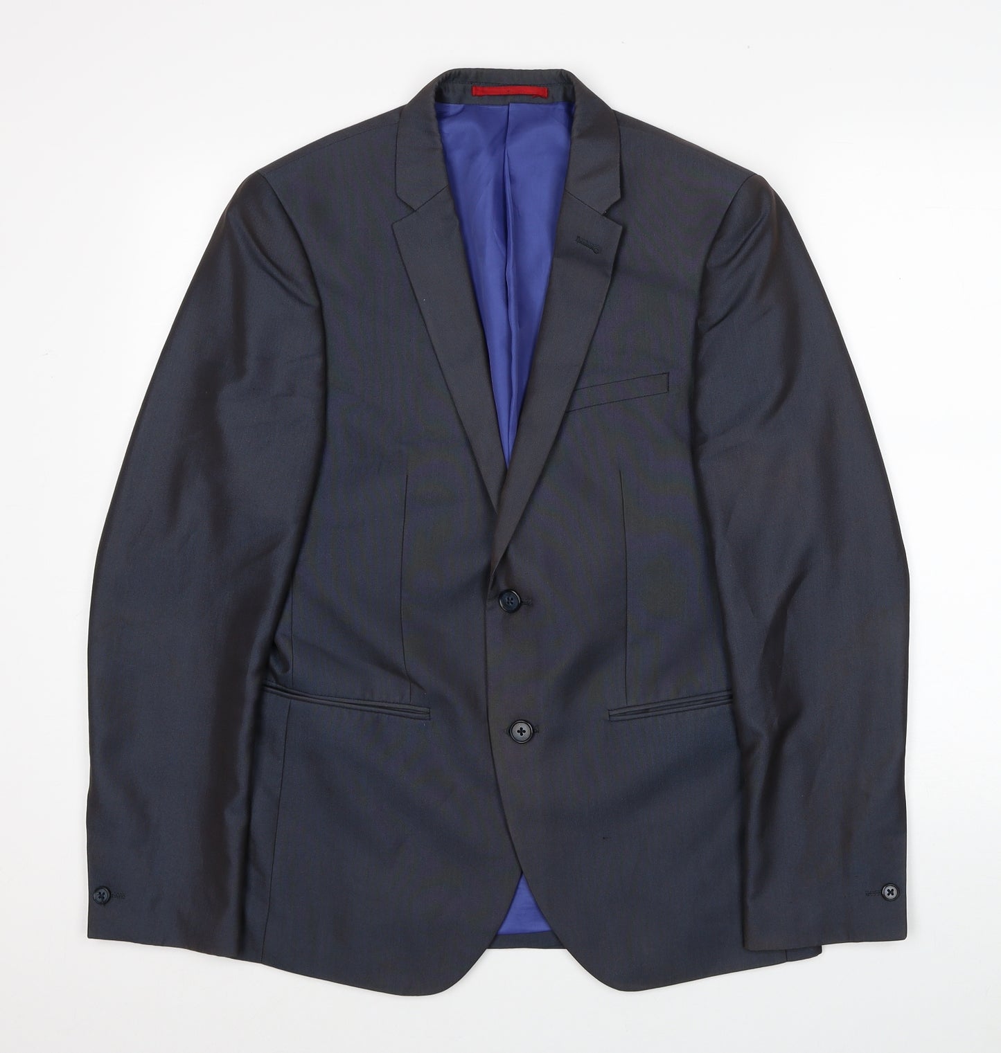 Ventuno 21 Mens Black Polyester Jacket Blazer Size 38