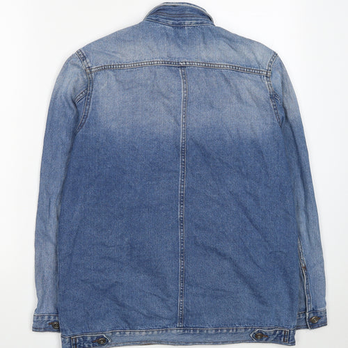 Only Womens Blue Jacket Size 10 Button