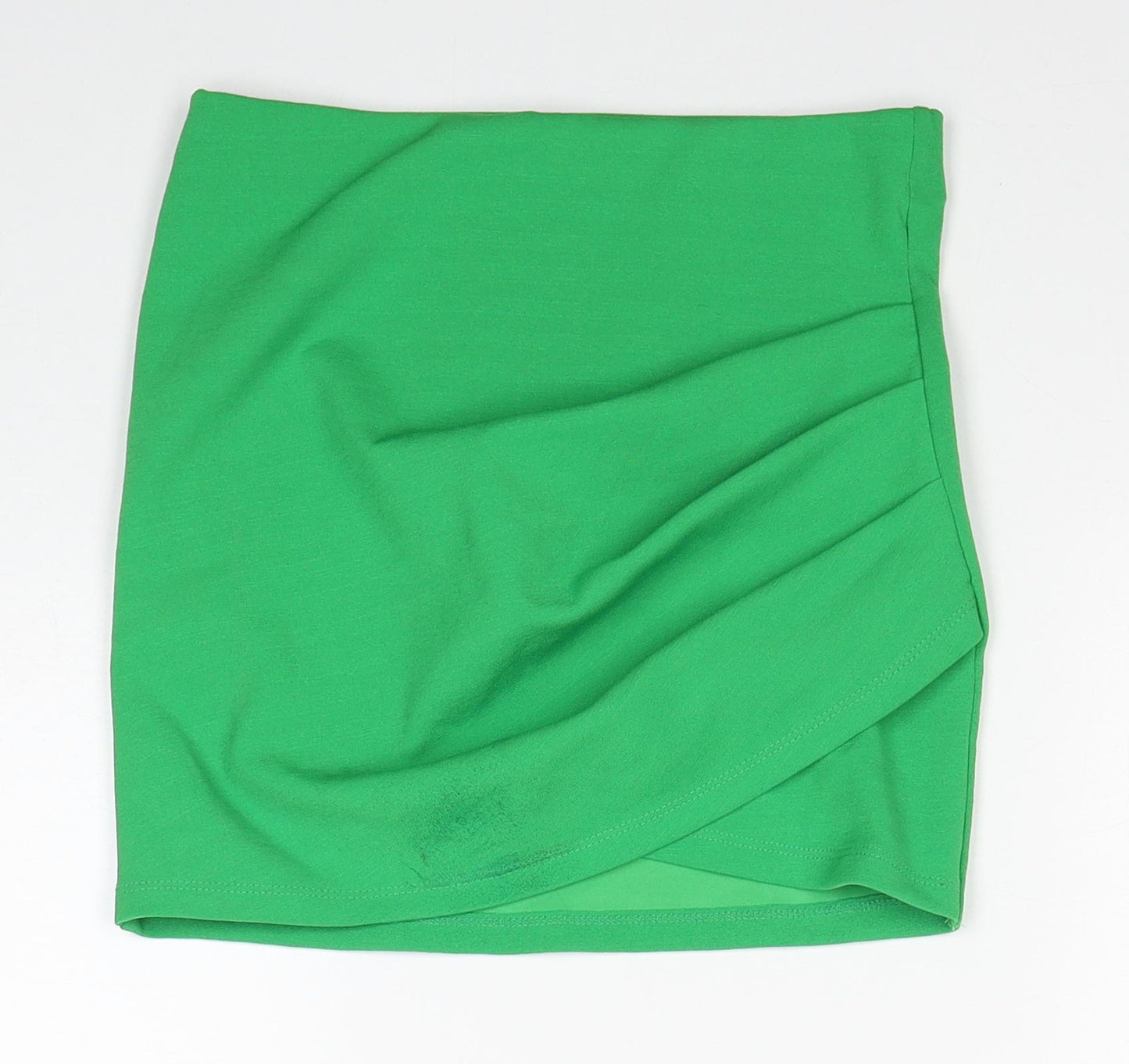 Zara Womens Green Polyester Mini Skirt Size S
