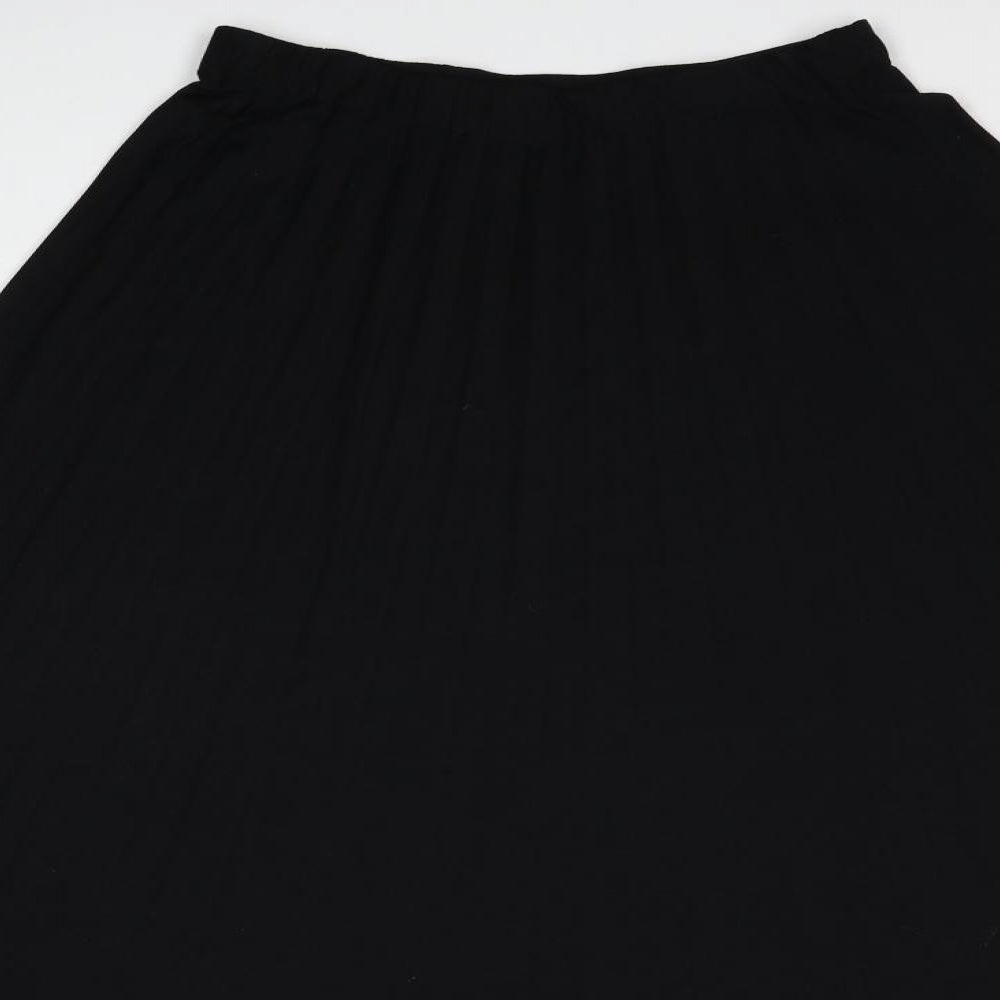 Atmosphere Womens Black Polyester Pleated Skirt Size 10