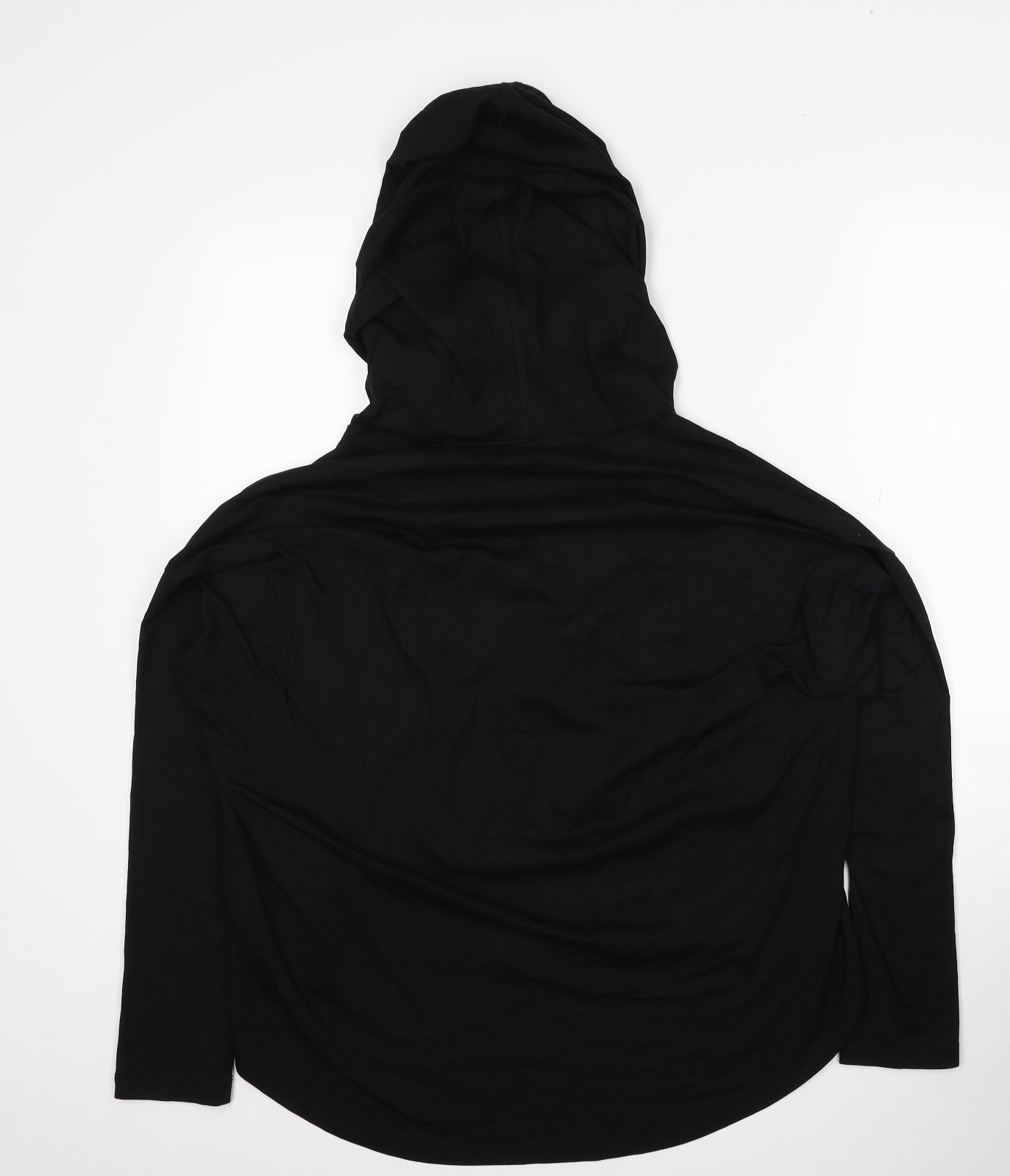Crea Concept Womens Black Cotton Pullover Hoodie Size 12 Pullover