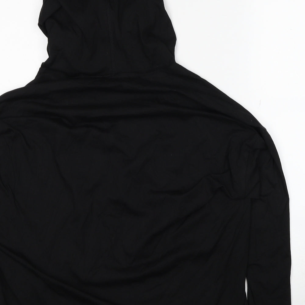 Crea Concept Womens Black Cotton Pullover Hoodie Size 12 Pullover